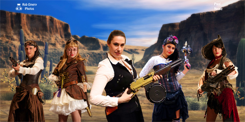 steampunk / western gunslinger girls